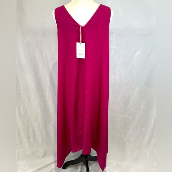Alex Marie raspberry pink vneck flowy midi dress size small NWT - Picture 3 of 6